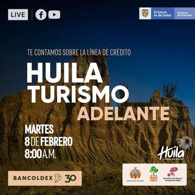 Empresarios del turismo del Huila podrán acceder a nueva línea de crédito hasta por $300 millones