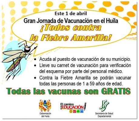 Red hospitalaria del Huila, preparada para vacunación contra fiebre amarilla